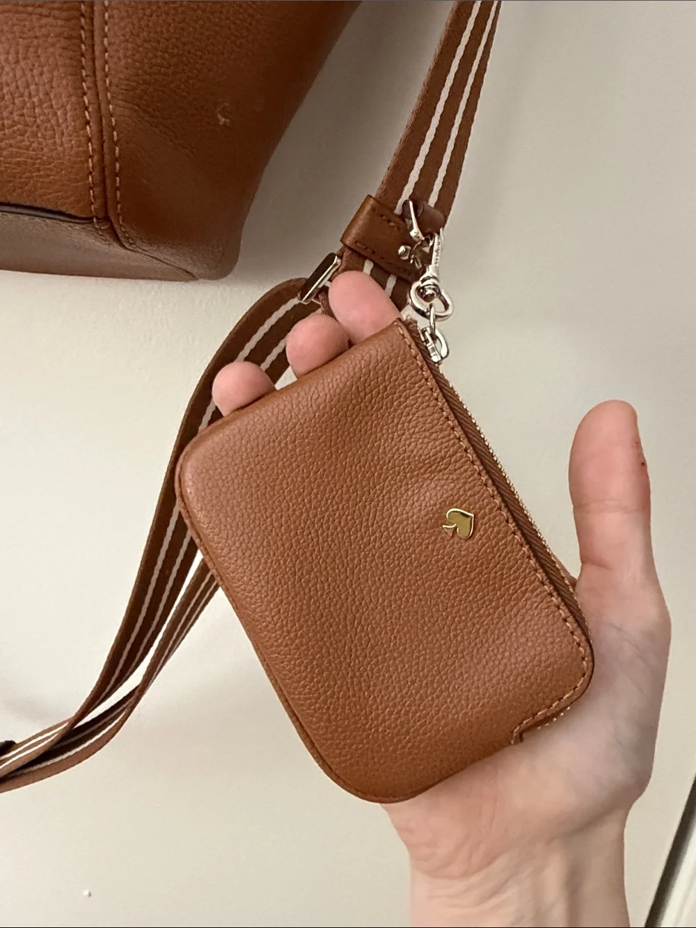 kate spade Leather Rosie Tote with Detachable Strap in Warm Gingerbread